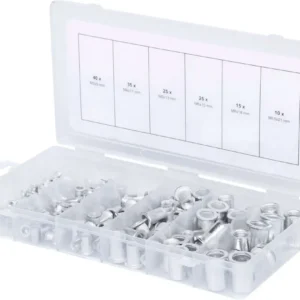 KS TOOLS Surtido de remaches de rosca de aluminio, M3x9mm-M10x21mm, 150 pzs ( 970.0620 )