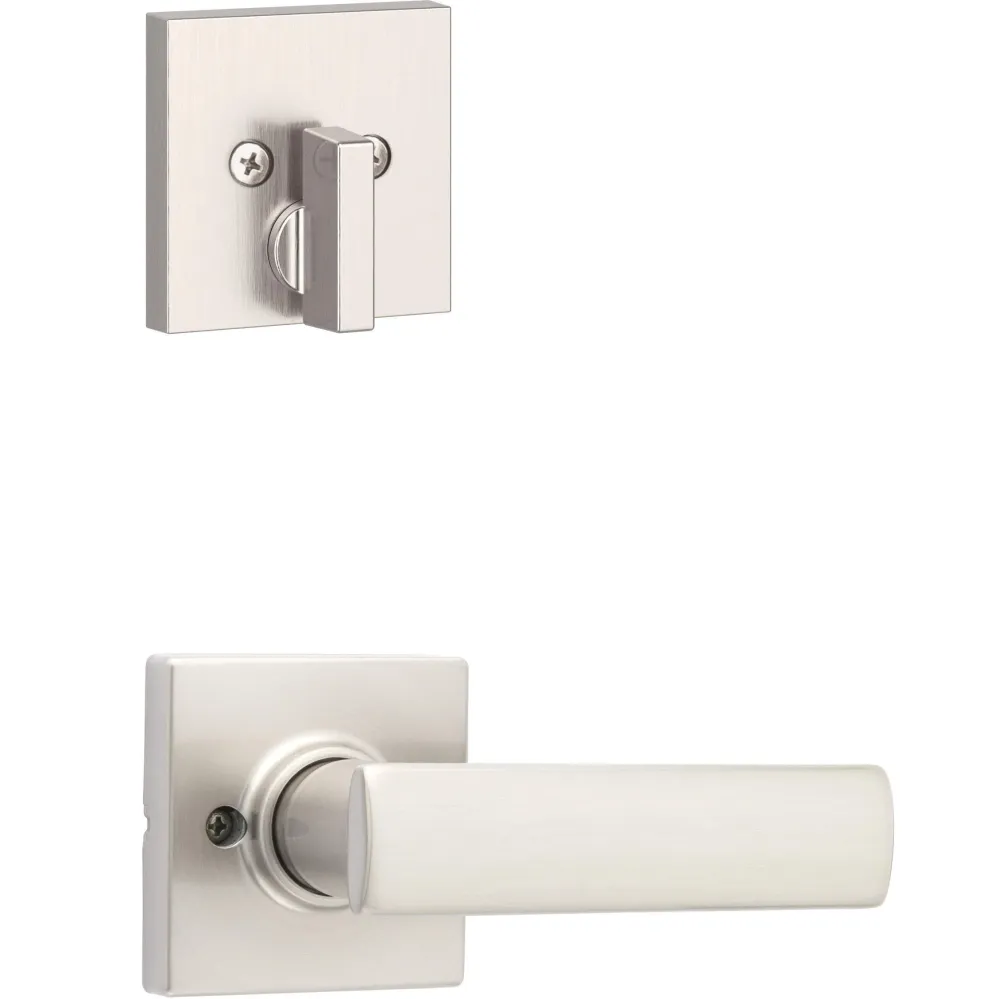 971BRNL SQT 15 Paquete de molduras Breton para juegos de manijas 818 - Níquel satinado Kwikset