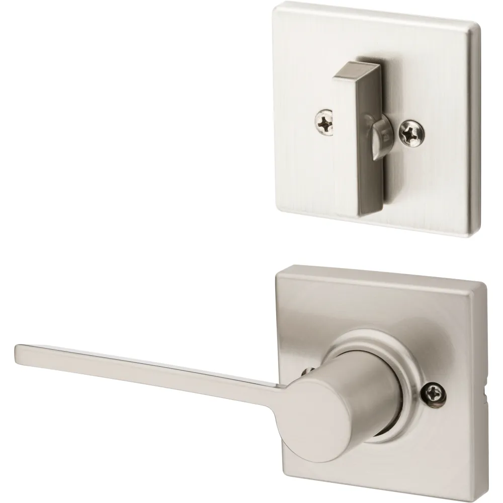 Paquete de molduras Ladera 604LRL SQT RH 15 para juegos de manijas 687 - Níquel satinado Kwikset