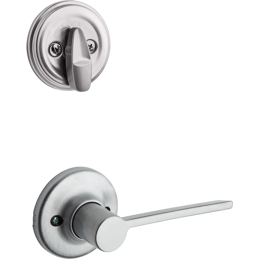 Paquete de molduras Ladera 966LRL RDT LH 26D para juegos de manijas 687 - Cromo satinado Kwikset