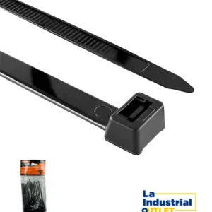 AMARRA PLASTICA 3.6X200MM NEGRO La Industrial Outlet