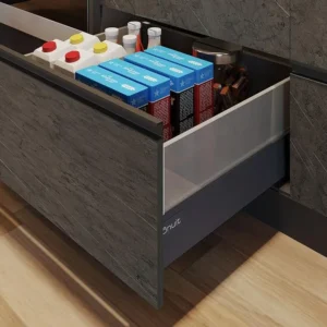 Cajón recto bonuit max gris antracita con vidrio 400mm Marketplace - MADECENTRO
