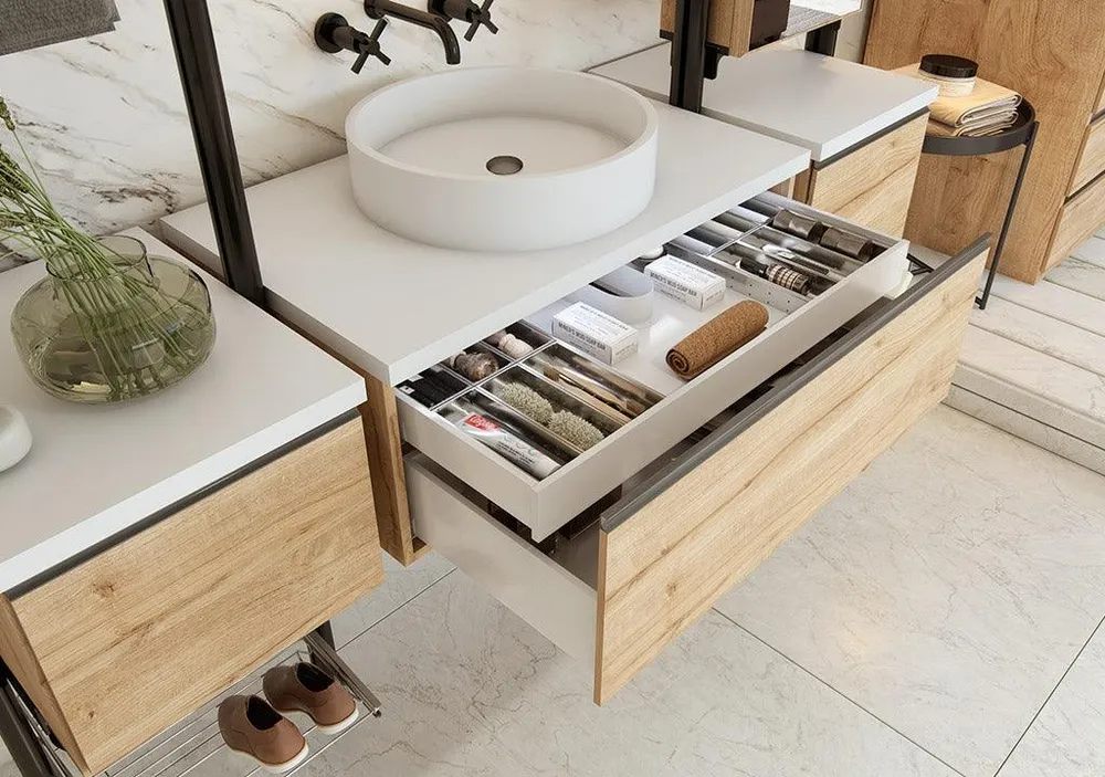 Costado metálico para slim box bajo blanco h:63mm l:500mm Marketplace - MADECENTRO