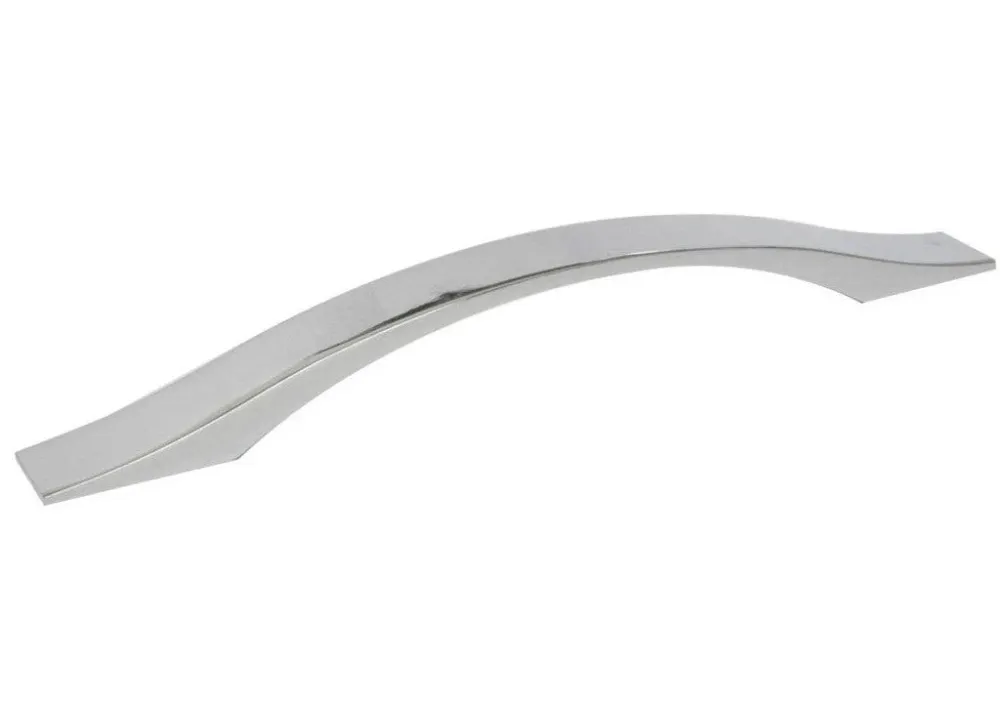 Manija aluminio plana semi arco cromada cc 128 mm Marketplace - MADECENTRO
