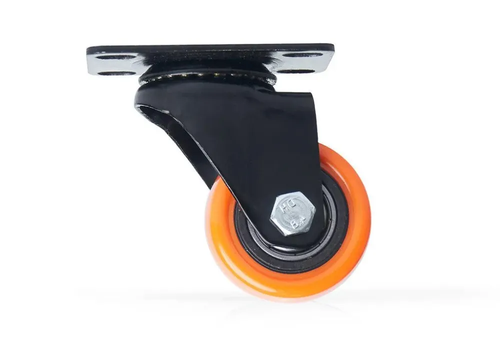 Rodachina plat pvc naranja dí 40 mm sin freno Marketplace - MADECENTRO