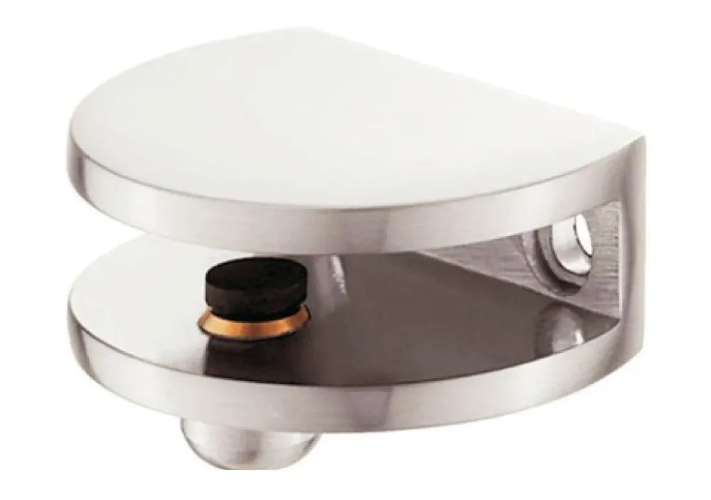 Soporte entrepaño vidrio media luna de 17 mm cromado color blanco Marketplace - MADECENTRO