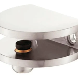 Soporte entrepaño vidrio media luna de 10 mm cromado Marketplace - MADECENTRO