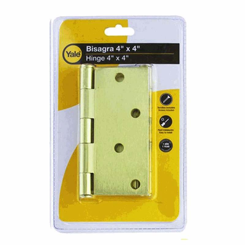BISAGRA "YALE" (01) DORADA 3" X 3" MAYOREO FERRETERO S,A