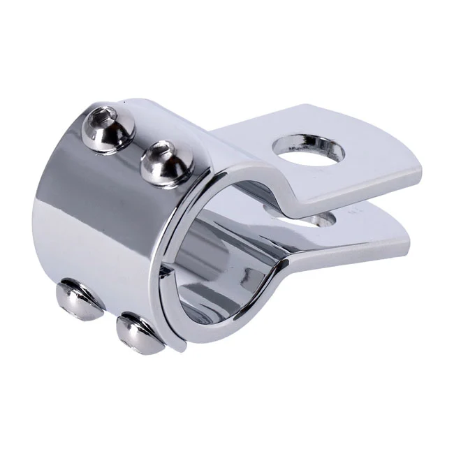 Abrazadera De 3 Piezas 1". Acero Cromado Para Harley Davidson MCS