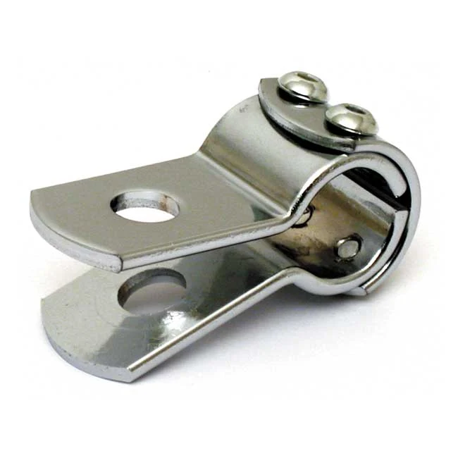 Abrazadera De 3 Piezas De 7/8". Acero Cromado Para Harley Davidson MCS