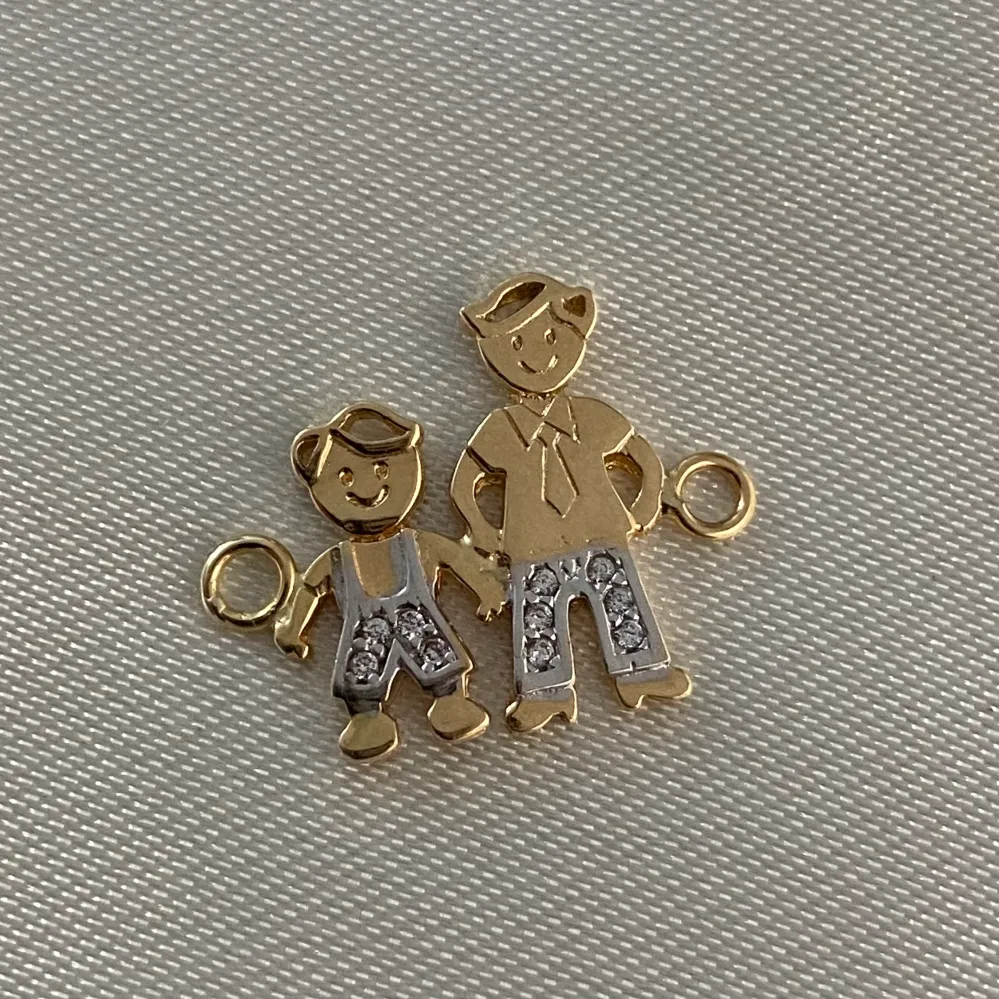 Herraje Papa Hijo 1.8gr/2cm Dos Oros Amarillo Blanco Circones Blancos Medellin