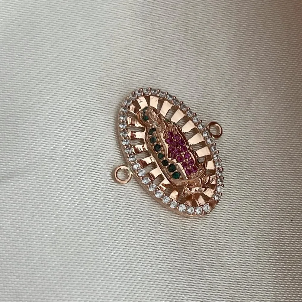 Herraje Virgen Guadalupe 3.25gr Oro Rosa Medellin