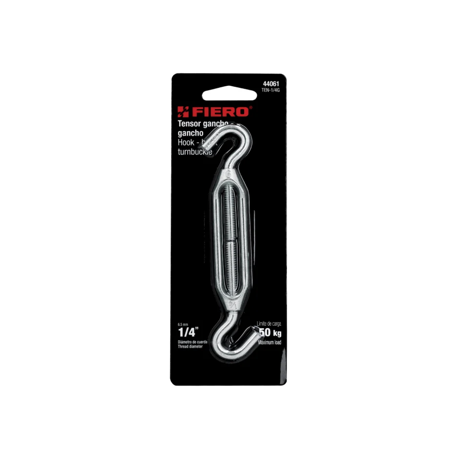 TENSOR ZINC 1/4" GANCHO 44061 FIERO MI FERRE