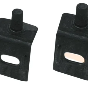 Bisagra acero pivote en l negra con bujes y tornillos Mobile
