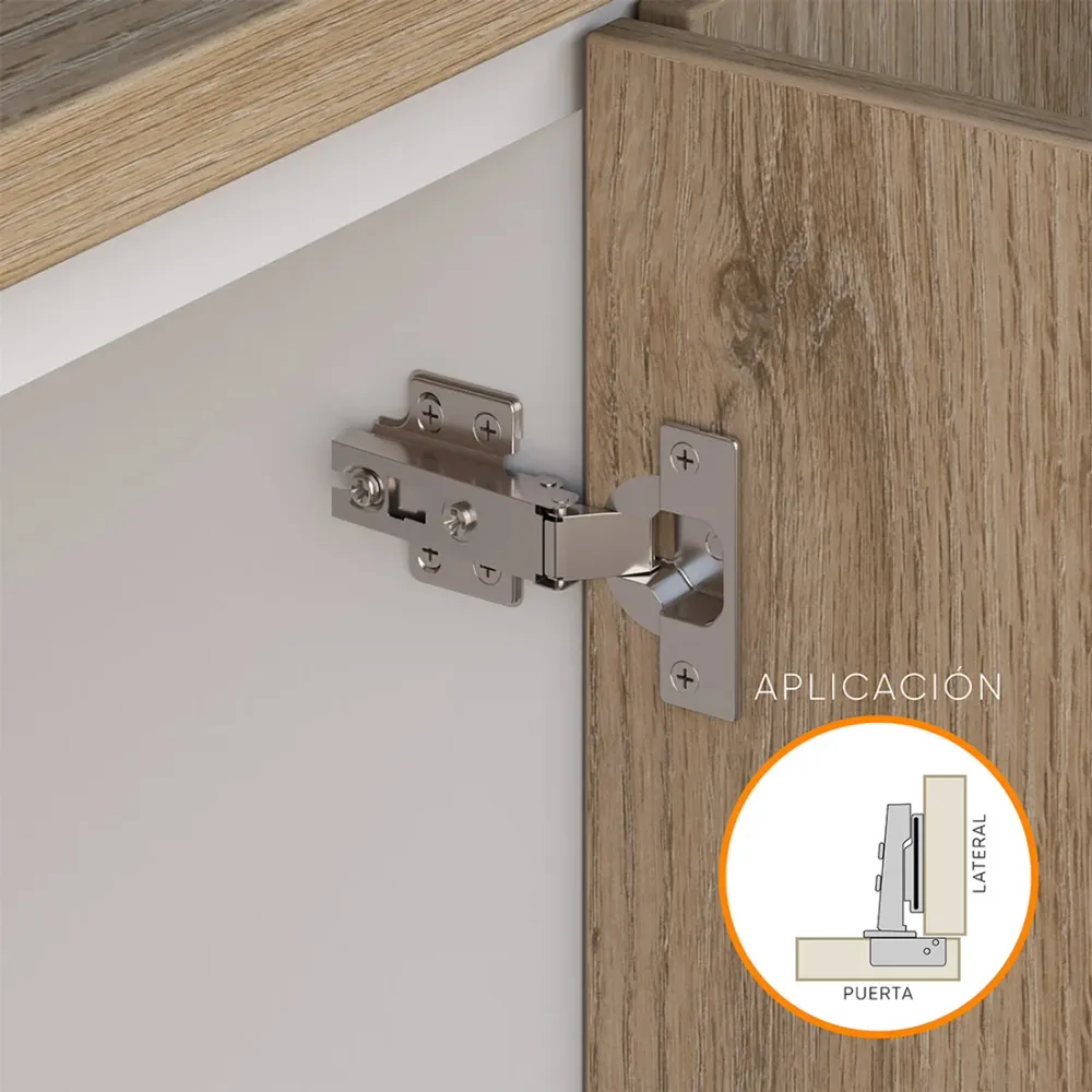 Bisagra de cazoleta eco slide on para mueble Mobile