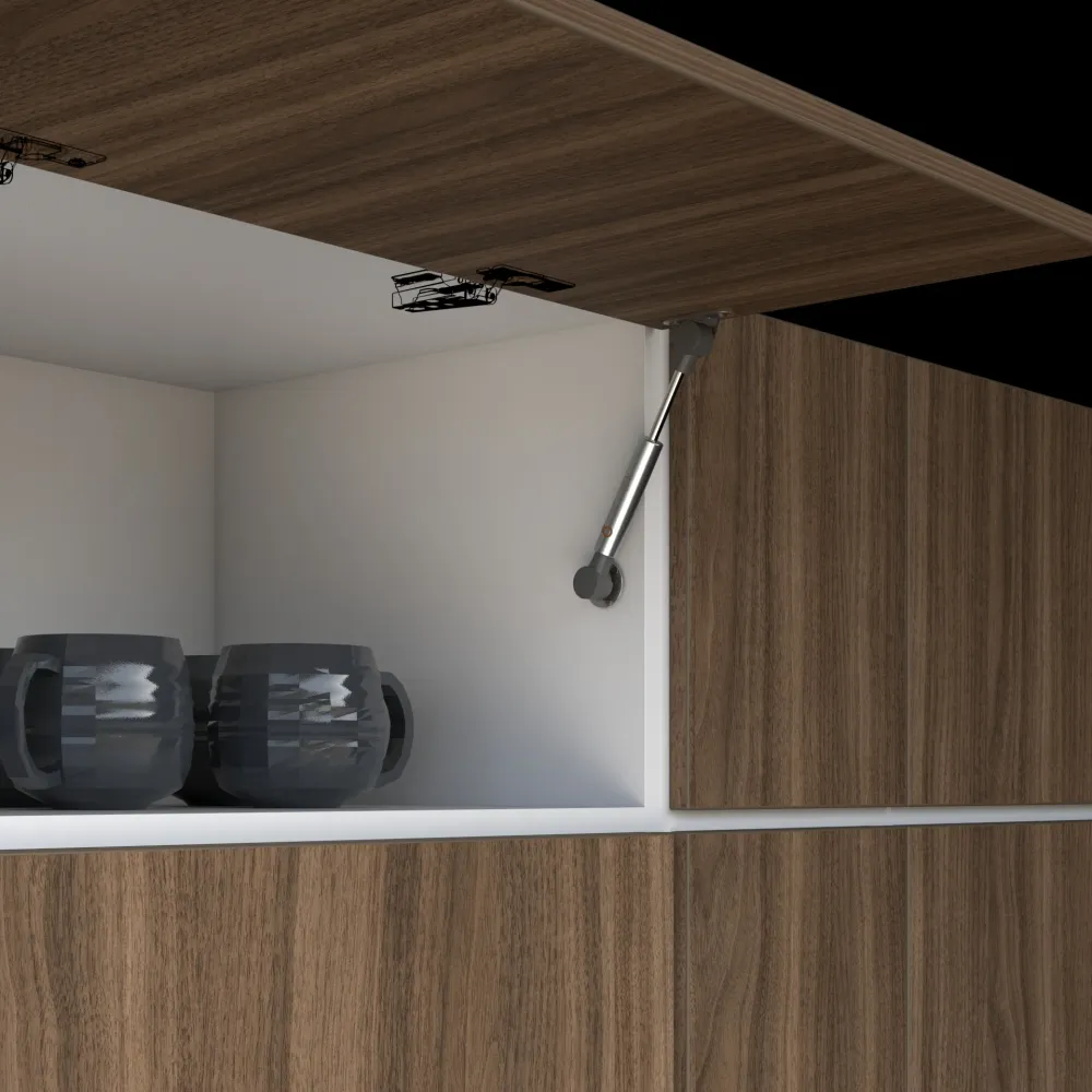 Brazo neumático hidráulico mini estándar gris o negro para puertas livianas Gris Mobile