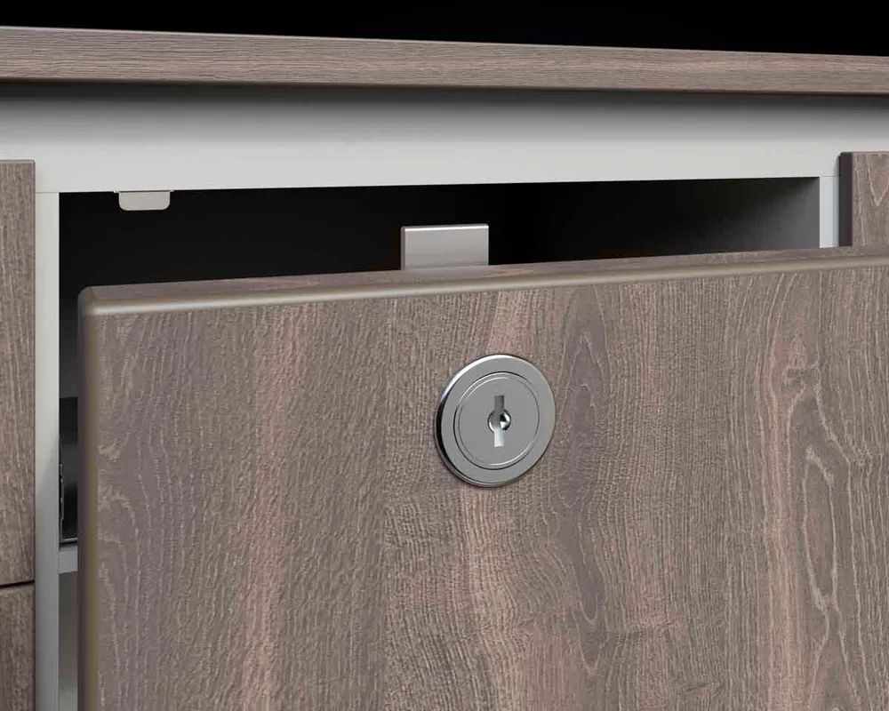 Chapa cerradura para mueble 16 x 20 mm niquel Mobile