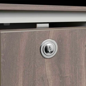 Chapa cerradura para mueble 19 x 22 mm satín níquel Mobile