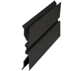 Esquinero escualizable en aluminio negro para zócalo 100mm Mobile