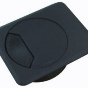 Pasacable rectangular pvc negro Mobile