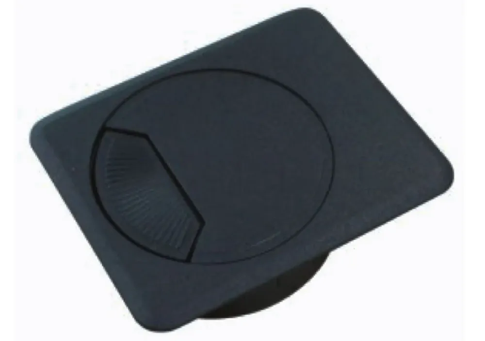 Pasacable rectangular pvc negro Mobile