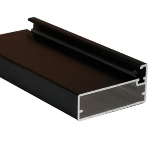 Perfil para puertas de aluminio x 3 m negro Mobile