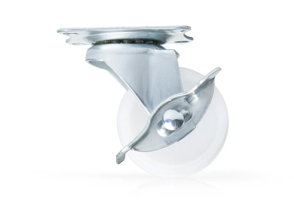 Rodachina. plast blanca con fre. 25 kilos h: 51 mm ø 40 mm Mobile