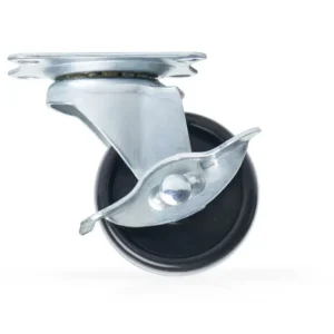 Rodachina. plast negra con fre. 35 kilos h: 65 mm ø 50 mm Mobile