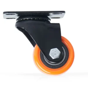Rodachina plat pvc naranja dí 40 mm sin freno Mobile