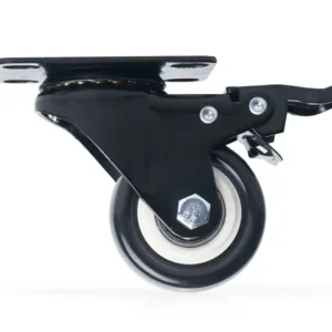 Rodachina plat pvc negra dí 50 mm con freno Mobile