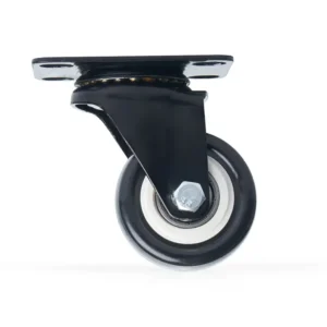 Rodachina plat pvc negra dí 40 mm sin freno Mobile