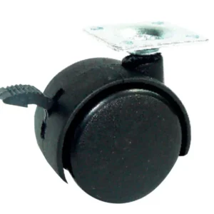 Rodachina plataforma nylon con freno negra ø 50 mm Mobile