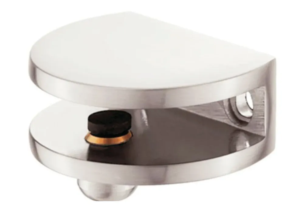 Soporte entrepaño vidrio media luna de 8 mm cromado Mobile