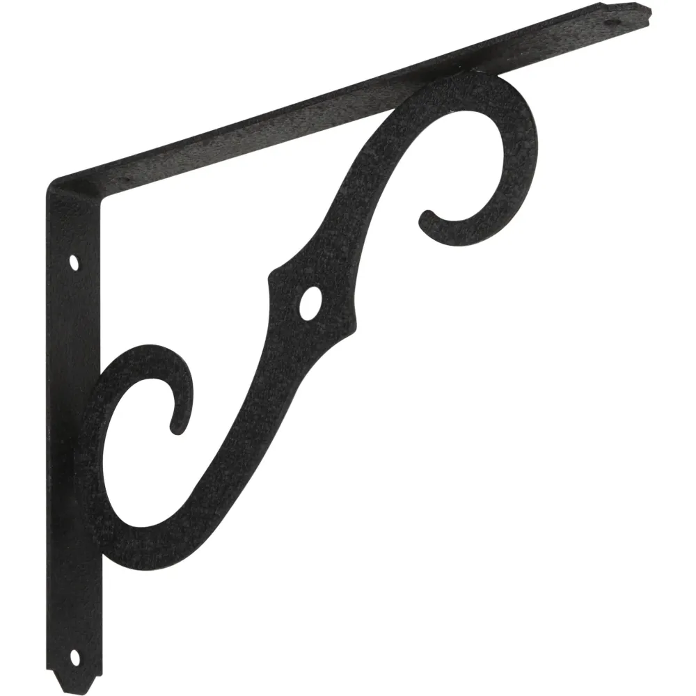 152BC Soporte para estante ornamental de 10 x 7 pulgadas - Negro antiguo National Hardware