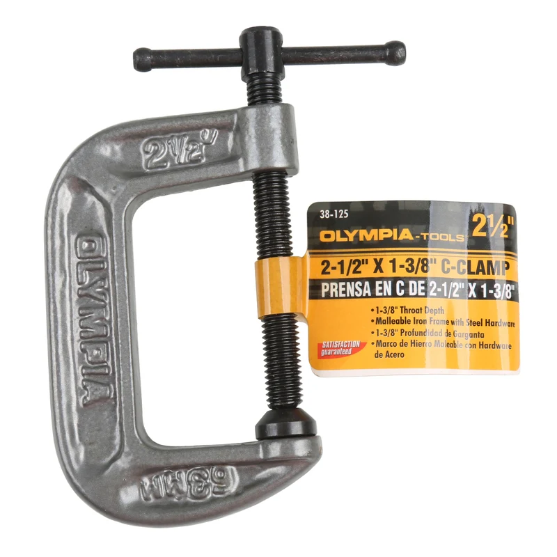 ABRAZADERA EN C MALBL IRN 1.37"D Olympia Tools