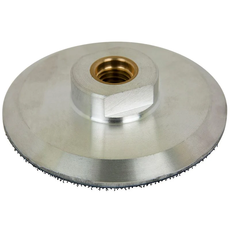 Soporte de velcro de aluminio duro de 5/8-11 para almohadillas de pulido de 4 pulgadas Omega Diamond Inc.