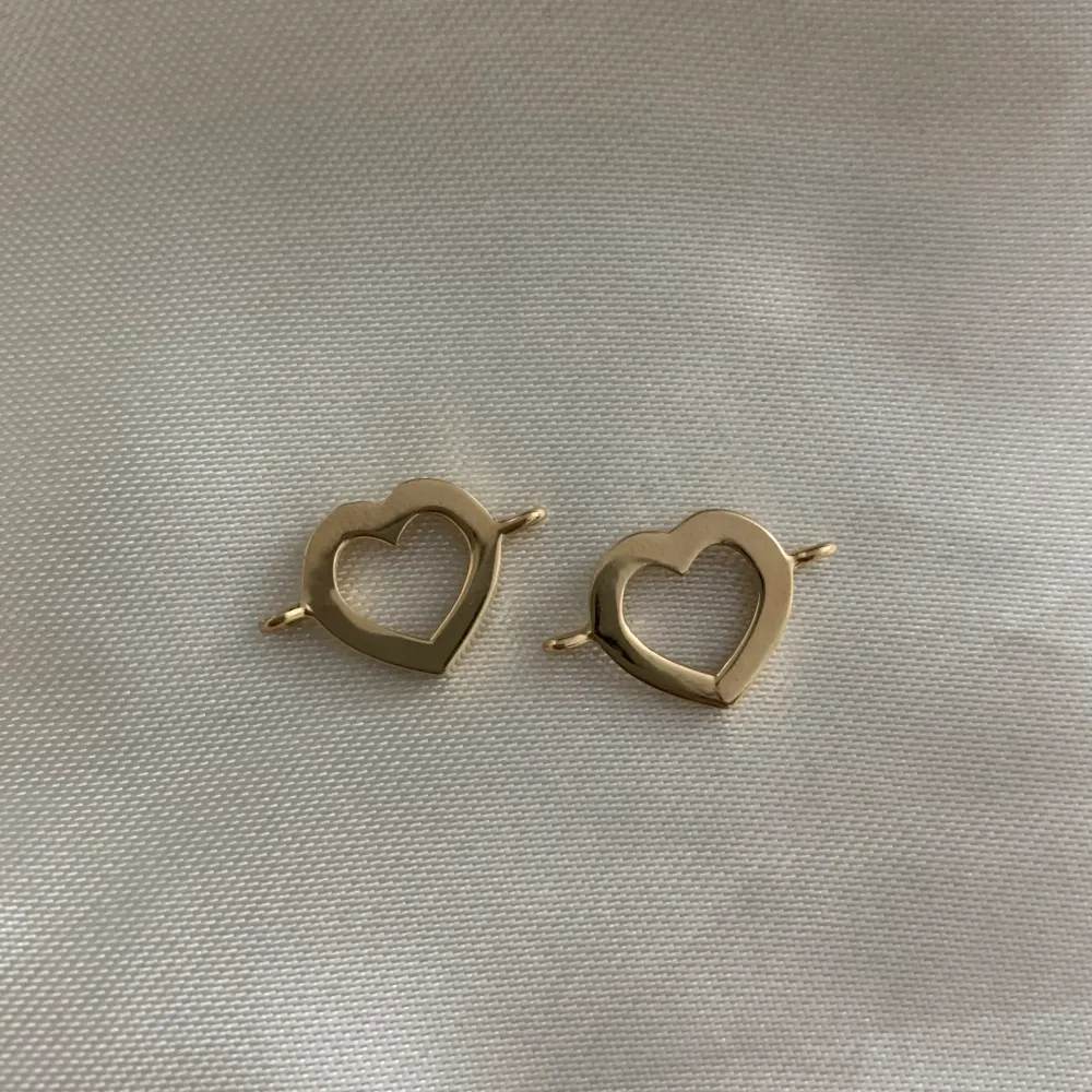 Herraje Corazon 1.0gr/1.7cm Silueta Liso Oro Amarillo* Oro Nacional