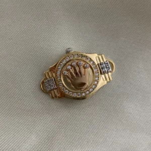 Herraje Corona RX 4.9gr/2.7cm Reloj Tres Oros Circones Blancos* Oro Nacional