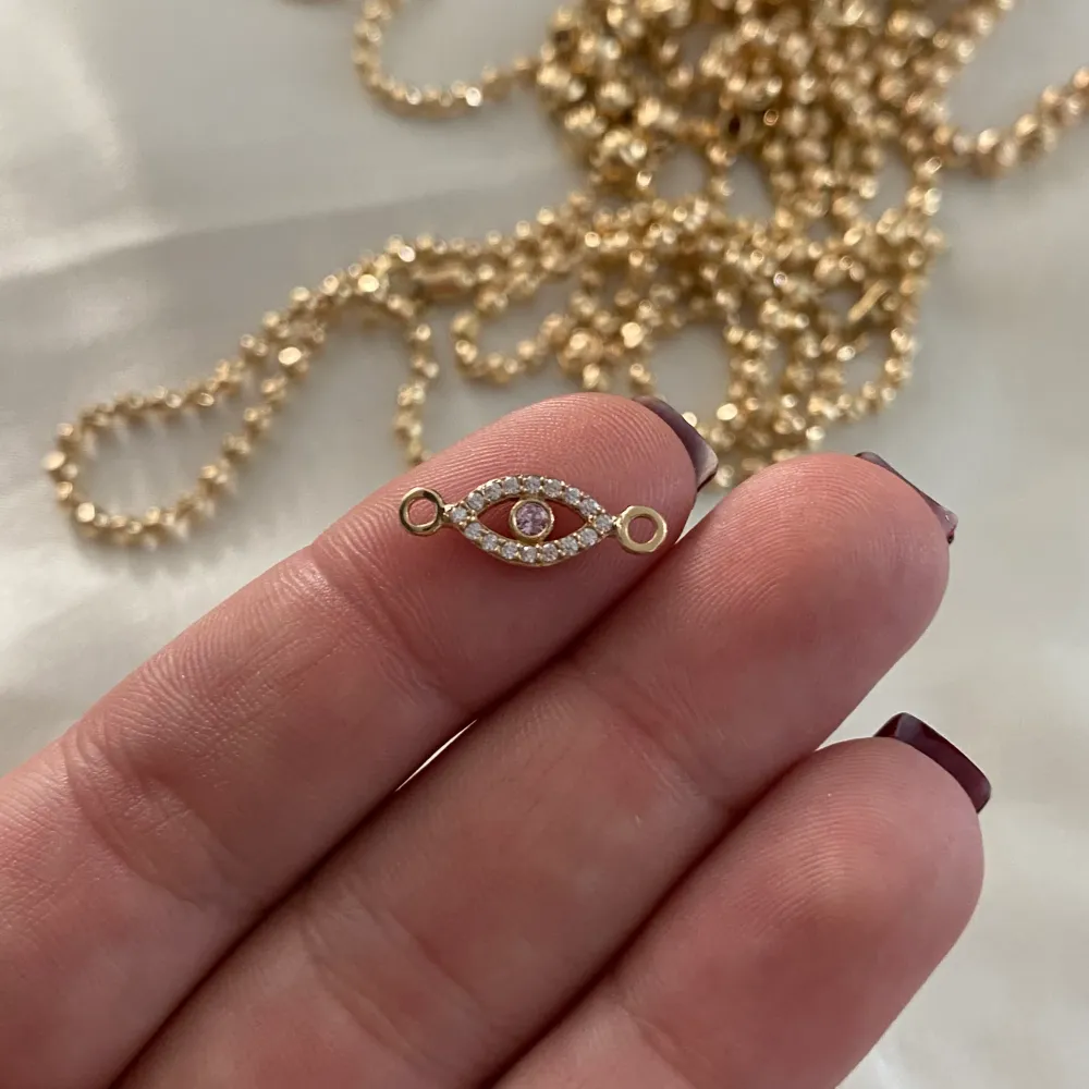 Herraje Ojo 0.55gr/1.6cm Turco Oro Amarillo Circon Rosa Oro Nacional