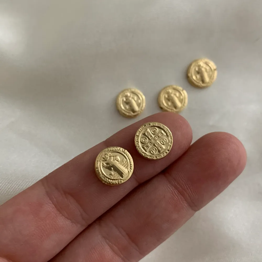 Herraje San Benito 0.55gr/1cm Tambor Oro Amarillo* Oro Nacional