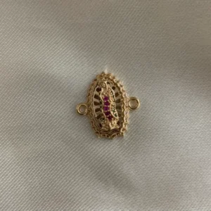 Herraje Virgen Guadalupe 2.6gr/1.6cm Silueta Circones Oro Amarillo* Oro Nacional