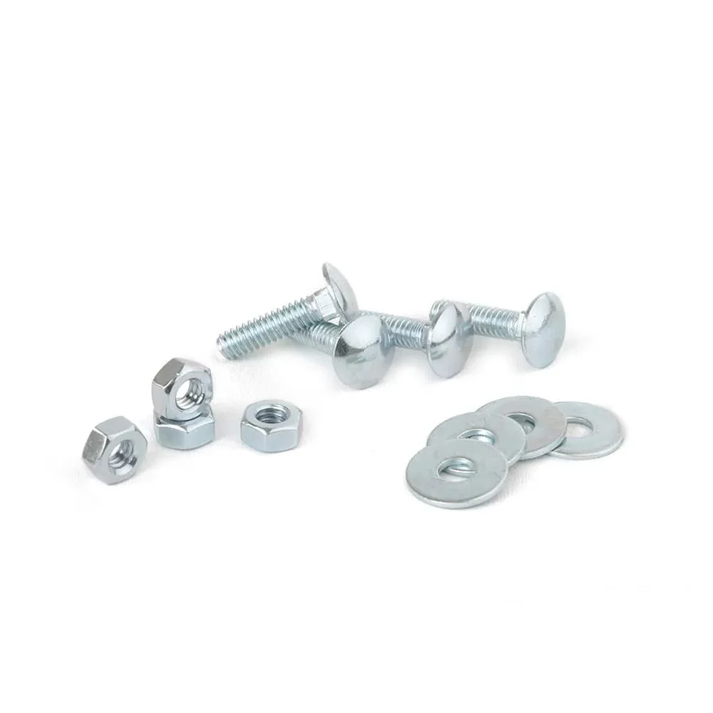 Perno cabeza coche + tuerca + arandela 1/4x1" x unidad