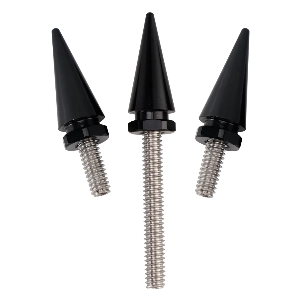 3 pernos de parabrisas con púas negros para Electra Glide Tri Glide Street Glide 14-25