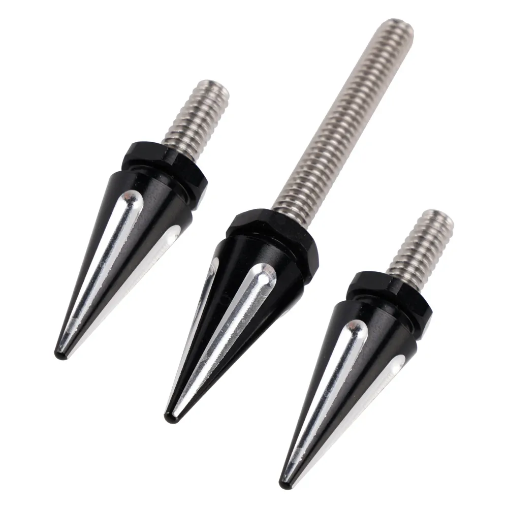 3 pernos de parabrisas con púas para Street Glide FLHX Electra Glide FLHT 14-24 negro