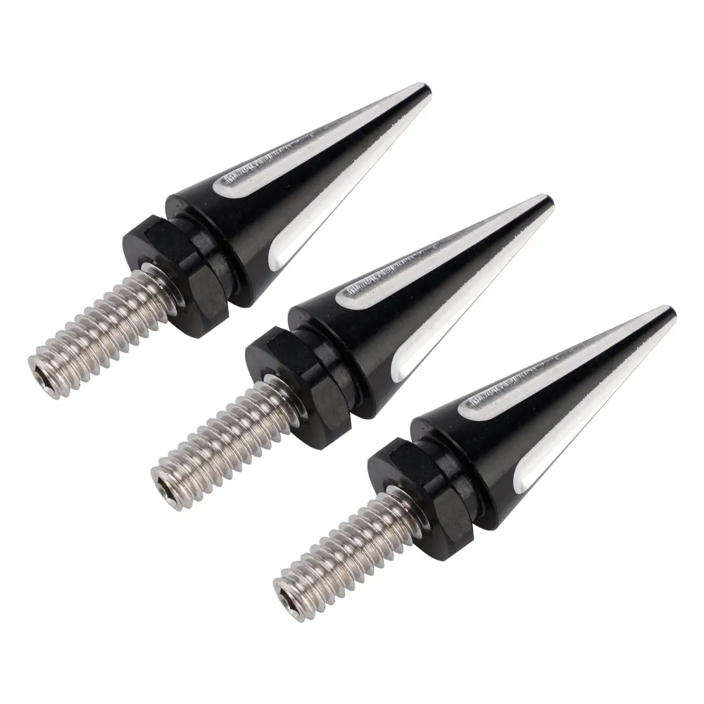 3x pernos de parabrisas con punta negra para Street Glide Electra Glide Touring '96-'13