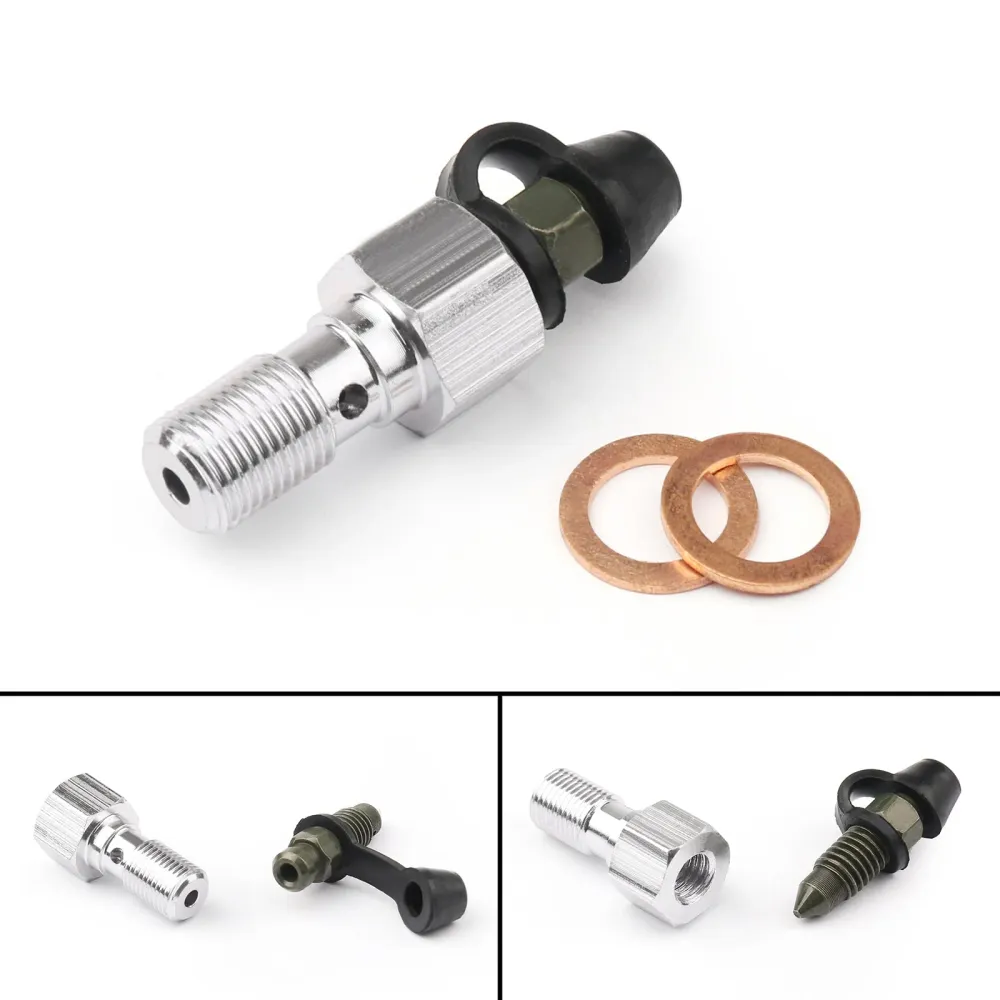 Pinza de freno de motocicleta M10 x 1,25x20mm pezón de tornillo de purga de aluminio para Honda