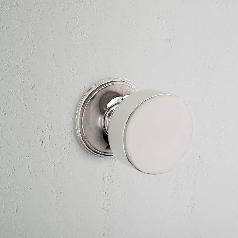 Pomo para puertas Onslow (fijo) - Níquel pulido