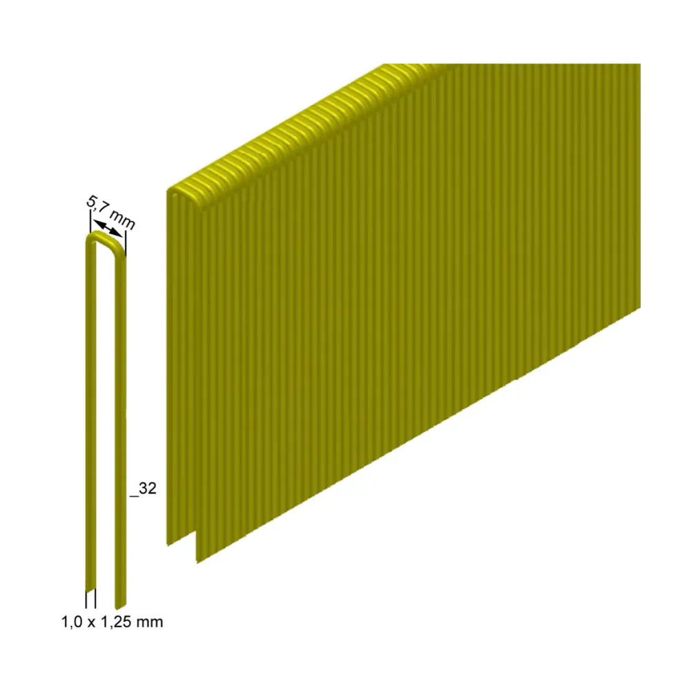 Prebena E32CNKHA grapas tipo E 32 mm de acero galvanizado resinado - 4600 piezas