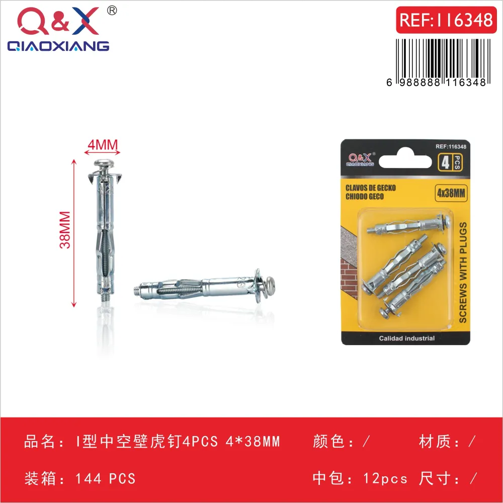Anclaje hueco tipo I 4×38 mm 4 pcs Q&X