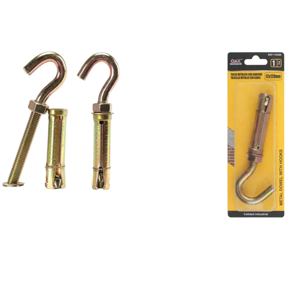 Anclaje metálico con gancho 12×120 mm 1 pcs Q&X